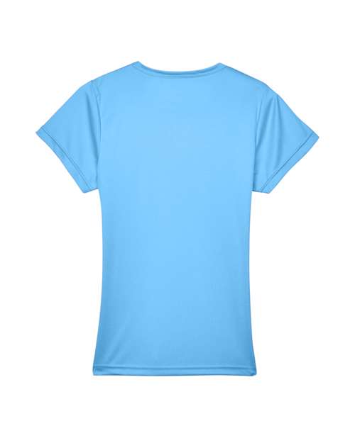 UltraClub Women's Cool & Dry Sport Performance Interlock T-shirt 8420L - Columbia Blue
