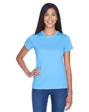 UltraClub Women's Cool & Dry Sport Performance Interlock T-shirt 8420L - Columbia Blue