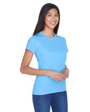 UltraClub Women's Cool & Dry Sport Performance Interlock T-shirt 8420L - Columbia Blue