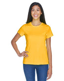 UltraClub Women's Cool & Dry Sport Performance Interlock T-shirt 8420L - Gold