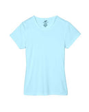 UltraClub Women's Cool & Dry Sport Performance Interlock T-shirt 8420L - Ice Blue