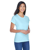 UltraClub Women's Cool & Dry Sport Performance Interlock T-shirt 8420L - Ice Blue