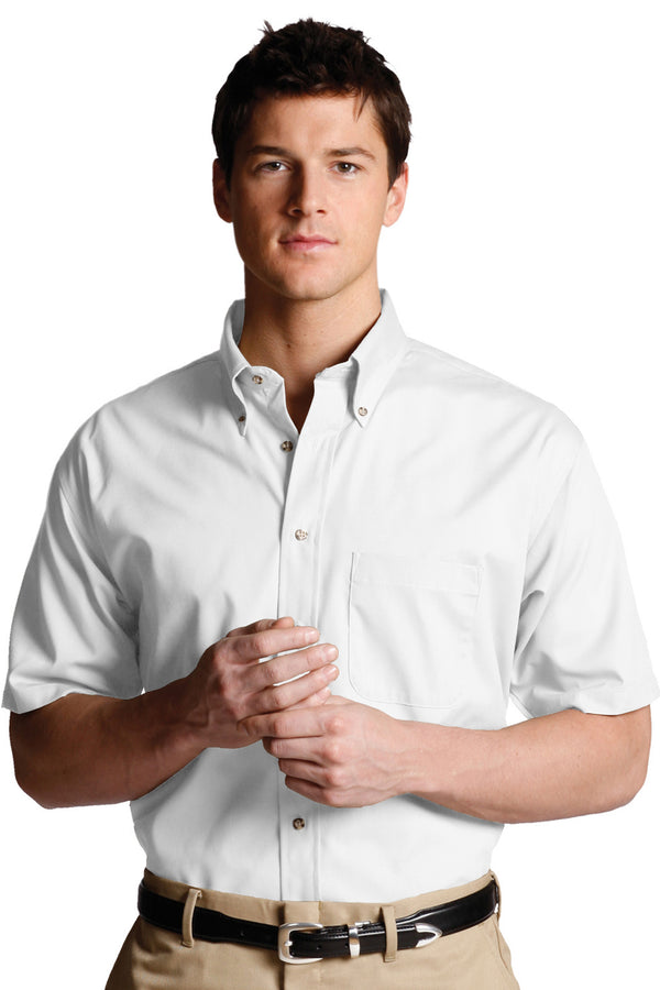 Edwards Easy Care Poplin Short Sleeve Mens Shirt [#1230].  Live Chat for Bulk Discounts