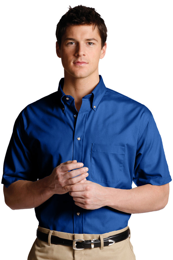 Edwards Easy Care Poplin Short Sleeve Mens Shirt [#1230].  Live Chat for Bulk Discounts