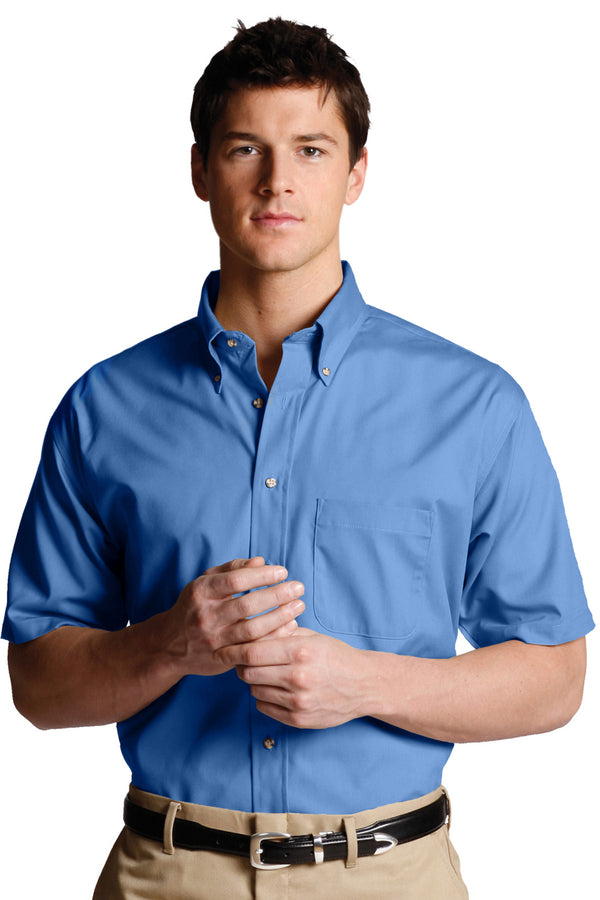 Edwards Easy Care Poplin Short Sleeve Mens Shirt [#1230].  Live Chat for Bulk Discounts