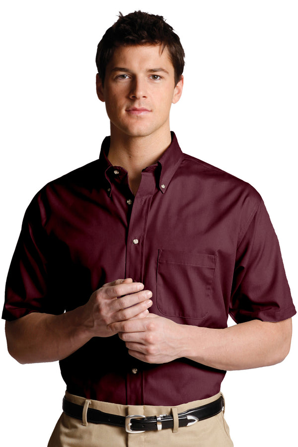 Edwards Easy Care Poplin Short Sleeve Mens Shirt [#1230].  Live Chat for Bulk Discounts