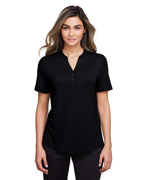 North End Women's JAQ Snap-Up Stretch Performance Polo NE100W