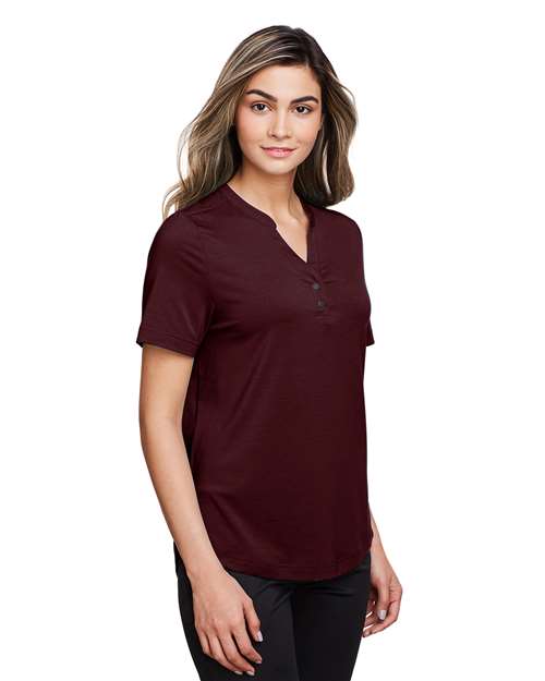 North End Women's JAQ Snap-Up Stretch Performance Polo NE100W