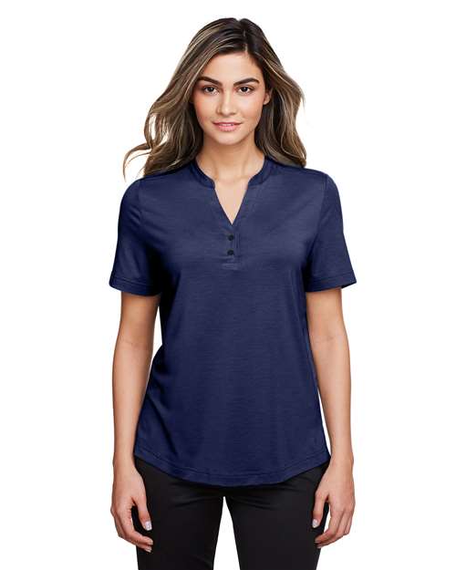 North End Women's JAQ Snap-Up Stretch Performance Polo NE100W