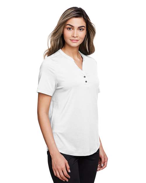 North End Women's JAQ Snap-Up Stretch Performance Polo NE100W