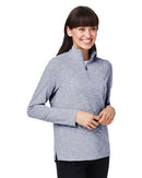 North End Women's Eclipse Jacquard Quarter-Zip Pullover NE415W