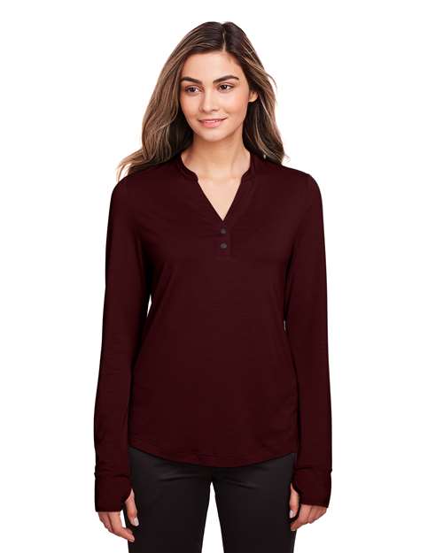 North End Women's JAQ Snap-Up Stretch Performance Pullover NE400W