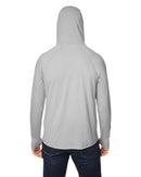 North End JAQ Stretch Performance Hooded Long Sleeve T-Shirt NE105