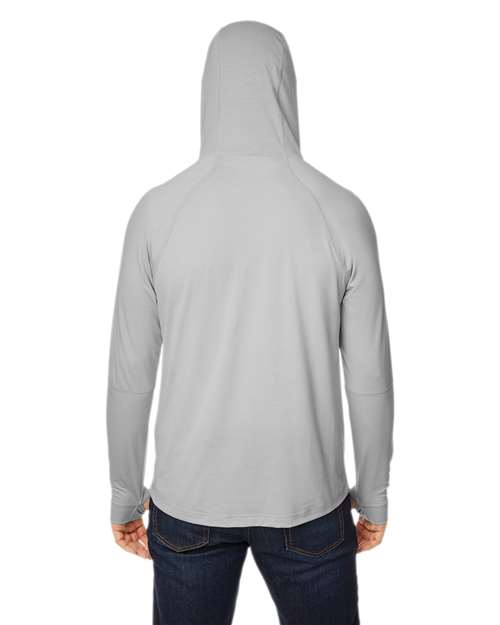 North End JAQ Stretch Performance Hooded Long Sleeve T-Shirt NE105