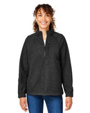 North End Women's Aura Sweater Fleece Quarter-Zip Pullover NE713W