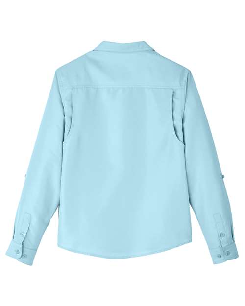 Harriton Women's Key West Long Sleeve Performance Staff Shirt M580LW