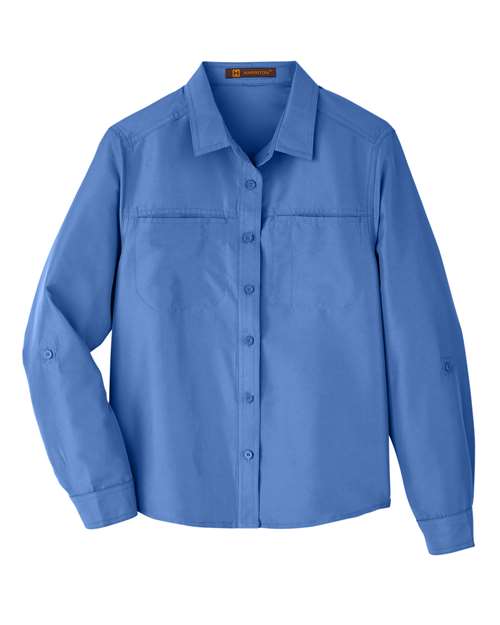 Harriton Women's Key West Long Sleeve Performance Staff Shirt M580LW