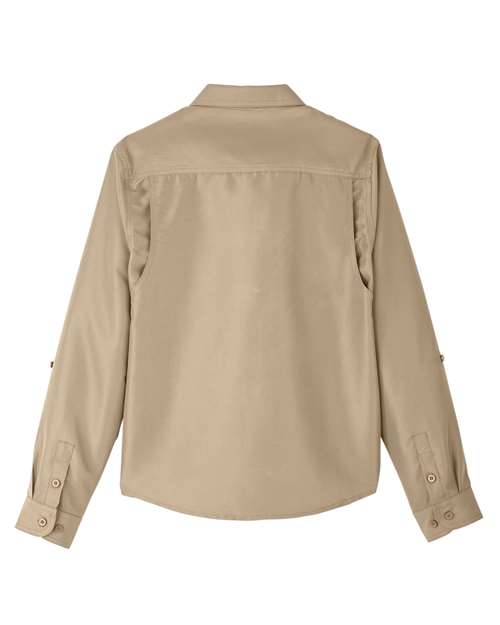 Harriton Women's Key West Long Sleeve Performance Staff Shirt M580LW
