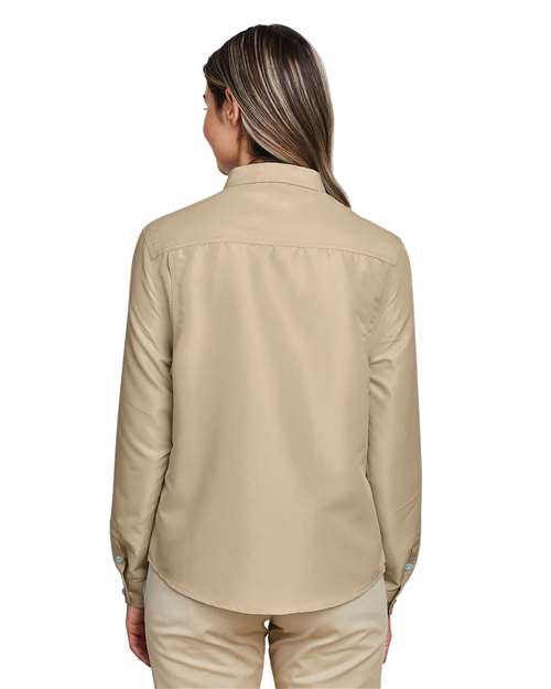 Harriton Women's Key West Long Sleeve Performance Staff Shirt M580LW