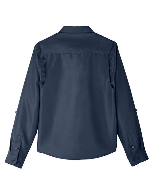 Harriton Women's Key West Long Sleeve Performance Staff Shirt M580LW