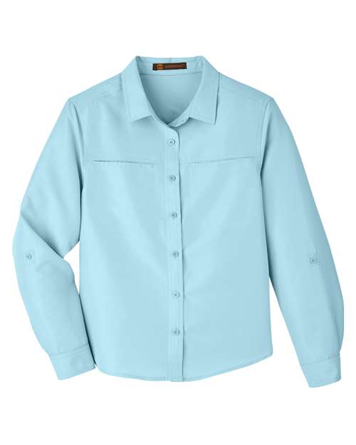 Harriton Women's Key West Long Sleeve Performance Staff Shirt M580LW
