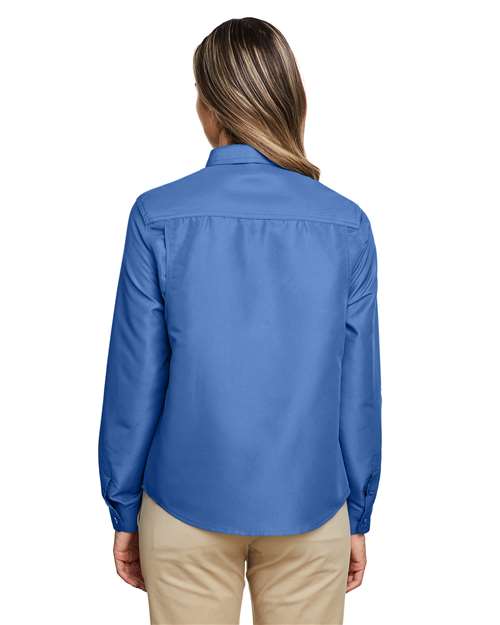 Harriton Women's Key West Long Sleeve Performance Staff Shirt M580LW