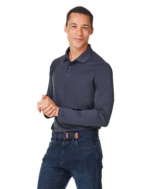 Harriton Charge Snag and Soil Protect Long Sleeve Polo M208L