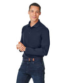 Harriton Charge Snag and Soil Protect Long Sleeve Polo M208L