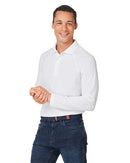 Harriton Charge Snag and Soil Protect Long Sleeve Polo M208L