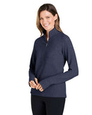 North End Women's Spirit Textured Quarter-Zip Pullover NE725W