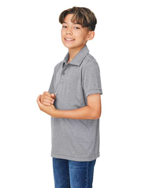 Team 365 Youth Zone Sonic Heather Performance Polo TT51HY