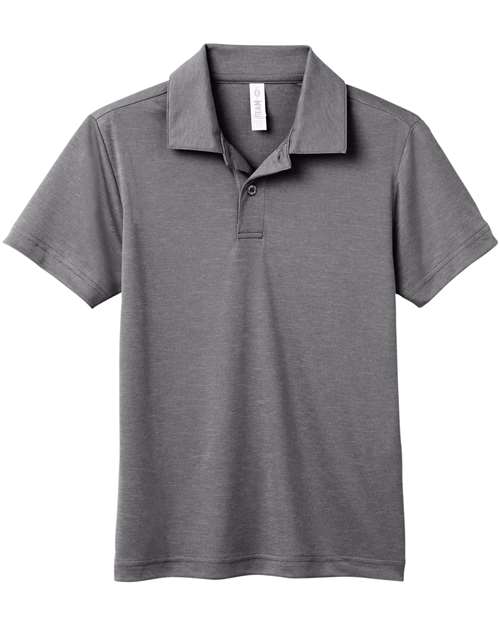 Team 365 Youth Zone Sonic Heather Performance Polo TT51HY