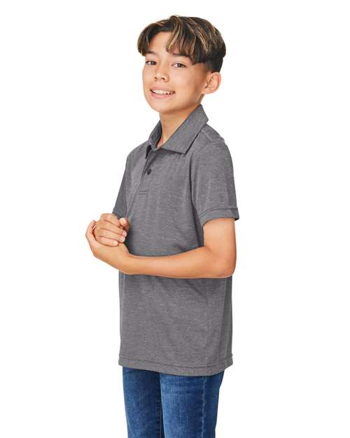 Team 365 Youth Zone Sonic Heather Performance Polo TT51HY