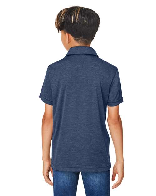 Team 365 Youth Zone Sonic Heather Performance Polo TT51HY