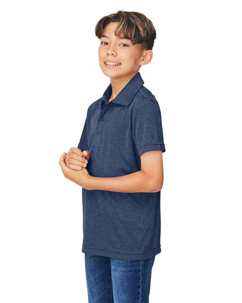 Team 365 Youth Zone Sonic Heather Performance Polo TT51HY