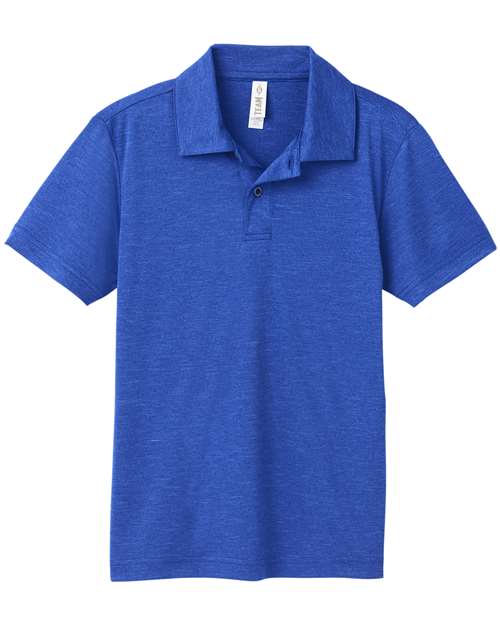 Team 365 Youth Zone Sonic Heather Performance Polo TT51HY