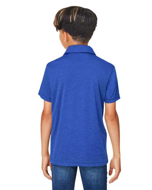Team 365 Youth Zone Sonic Heather Performance Polo TT51HY