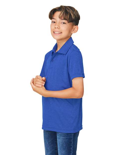 Team 365 Youth Zone Sonic Heather Performance Polo TT51HY