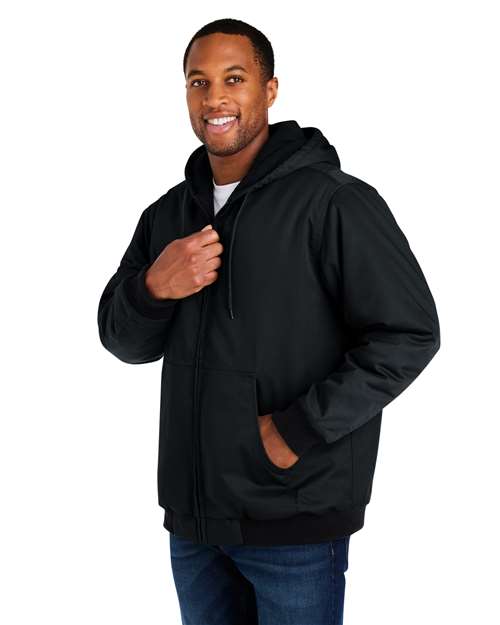 Harriton Tall ClimaBloc® Heavyweight Hooded Full-Zip Jacket M722T