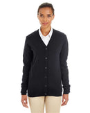 Harriton Women's Pilbloc V-Neck Button Cardigan Sweater M425W