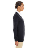 Harriton Women's Pilbloc V-Neck Button Cardigan Sweater M425W