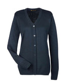 Harriton Women's Pilbloc V-Neck Button Cardigan Sweater M425W