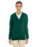 Harriton Women's Pilbloc V-Neck Button Cardigan Sweater M425W