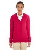 Harriton Women's Pilbloc V-Neck Button Cardigan Sweater M425W