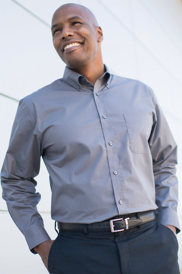 Edwards Comfort Stretch Long Sleeve Mens Shirt [#1246].  Live Chat for Bulk Discounts