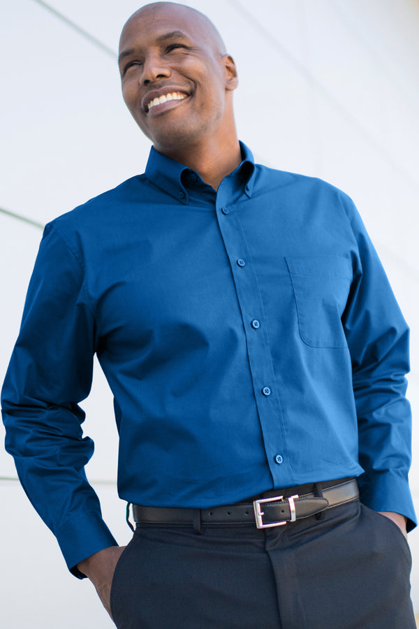 Edwards Comfort Stretch Long Sleeve Mens Shirt [#1246].  Live Chat for Bulk Discounts
