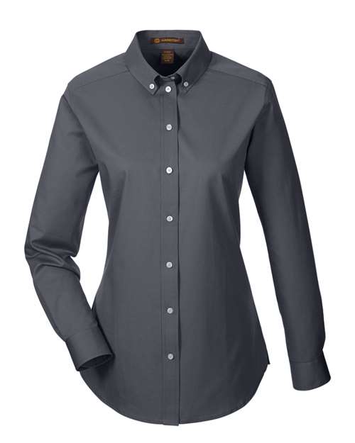 Harriton Women's Foundation Cotton Twill Shirt with Teflon M581W