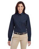 Harriton Women's Foundation Cotton Twill Shirt with Teflon M581W
