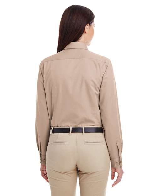 Harriton Women's Foundation Cotton Twill Shirt with Teflon M581W
