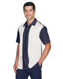 Harriton Two-Tone Camp Shirt M575